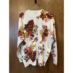 K.E.‎ Sunshine Australian Design Floral Crew Neck Knit Sweater Oversized Large